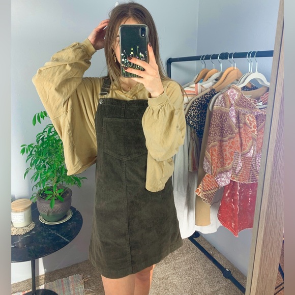 Altar’d State //  dark brown corduroy dress - Picture 3 of 10